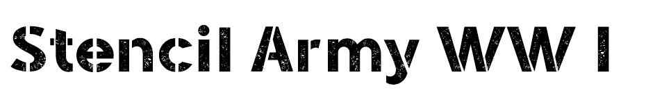 Stencil Army WW I font